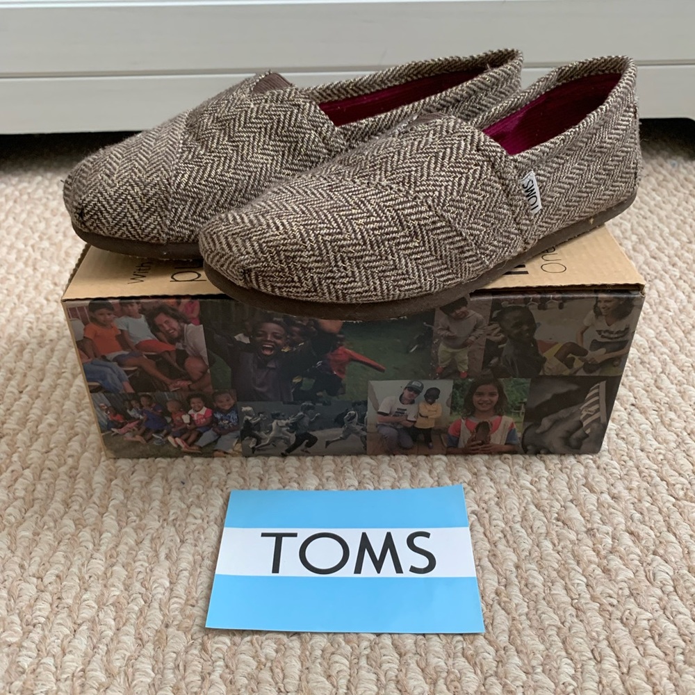 Toms Classics Brown Metallic Herringbone